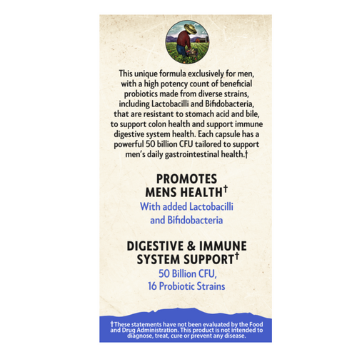 Code of Cultures Men's Formula 50B Whole Food Probiotics