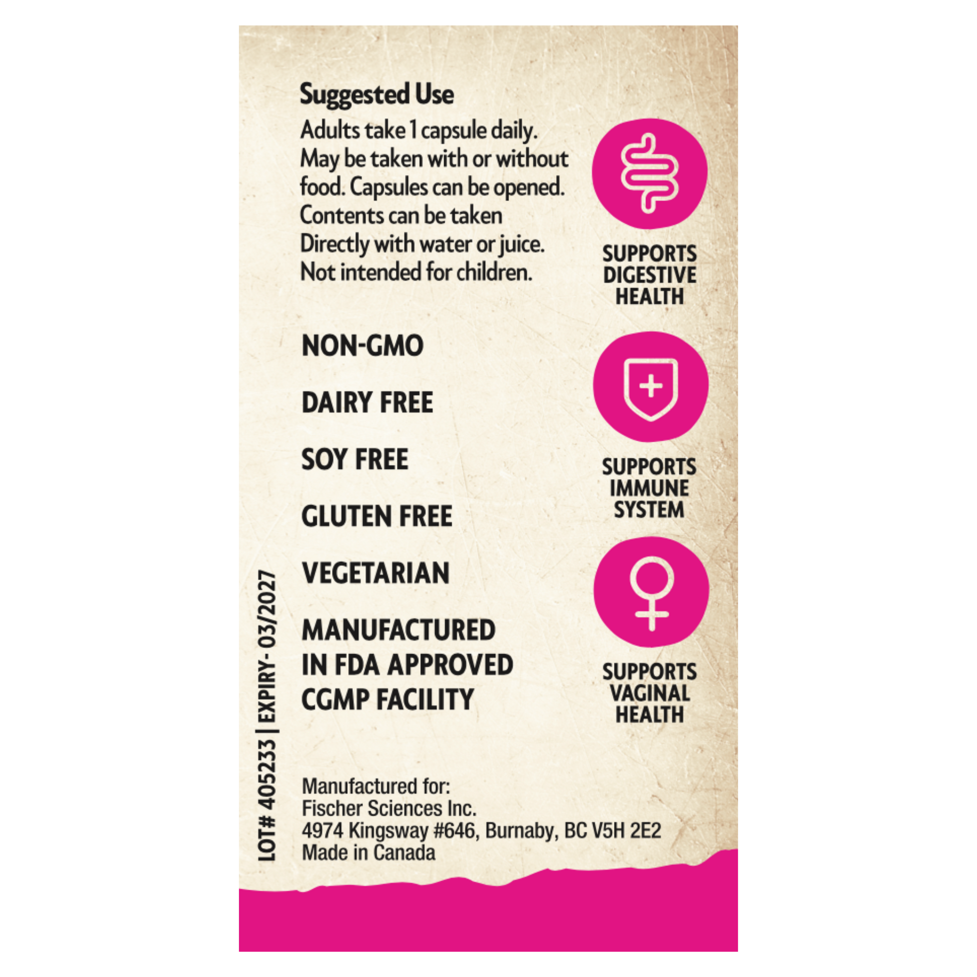 Code of Cultures Women's Formula 50B Whole Food Probiotics