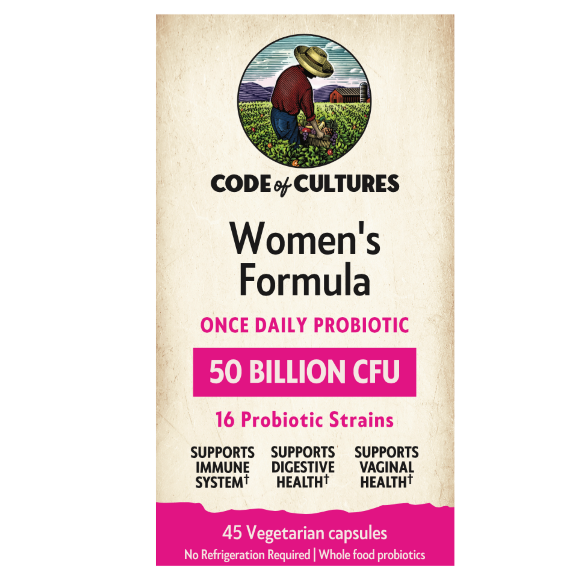Code of Cultures Women's Formula 50B Whole Food Probiotics