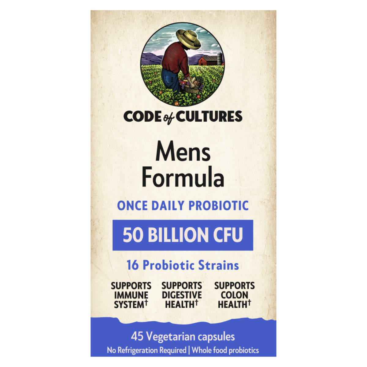 Code of Cultures Men's Formula 50B Whole Food Probiotics