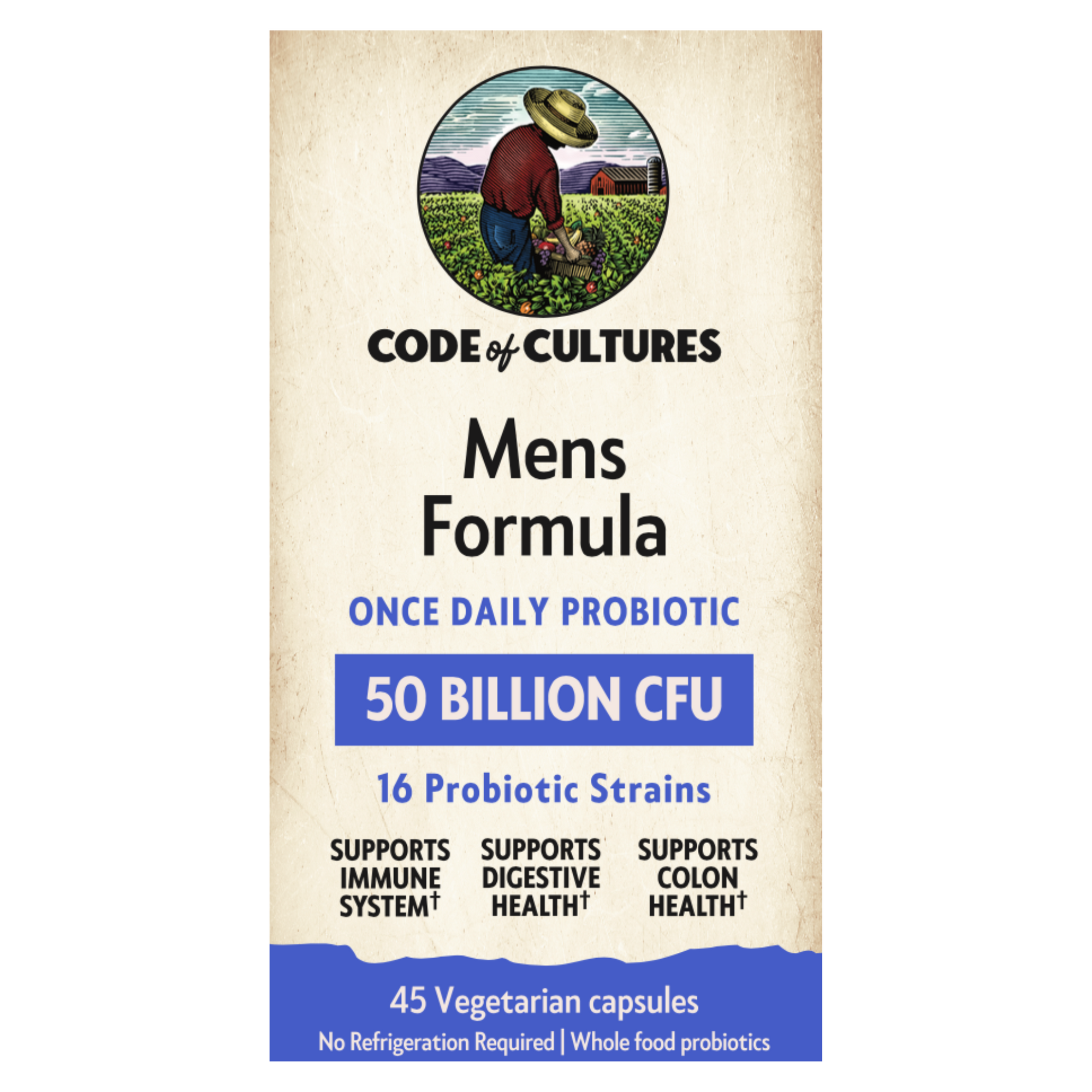 Code of Cultures Men's Formula 50B Whole Food Probiotics
